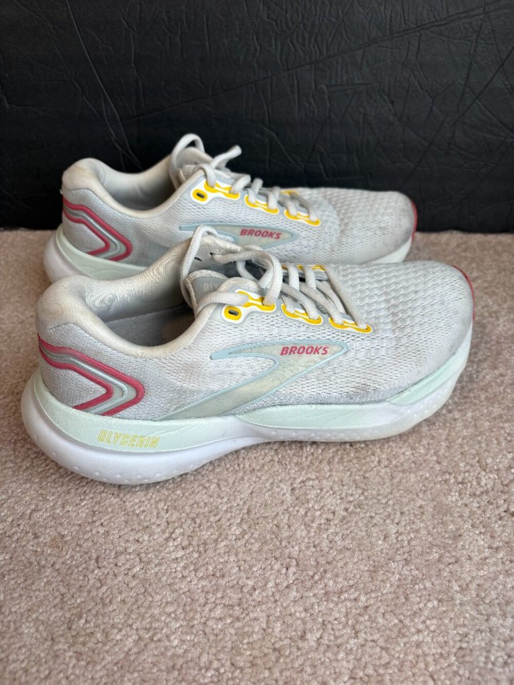 Brooks Glycerin 21 Women's Running Shoes Size 8 White Pink 1204081B167
